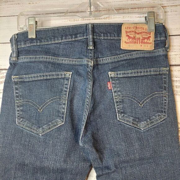 Levis Strauss & CO Men 511 Regular Straight Jeans Size W30 L32 - Picture 6 of 9